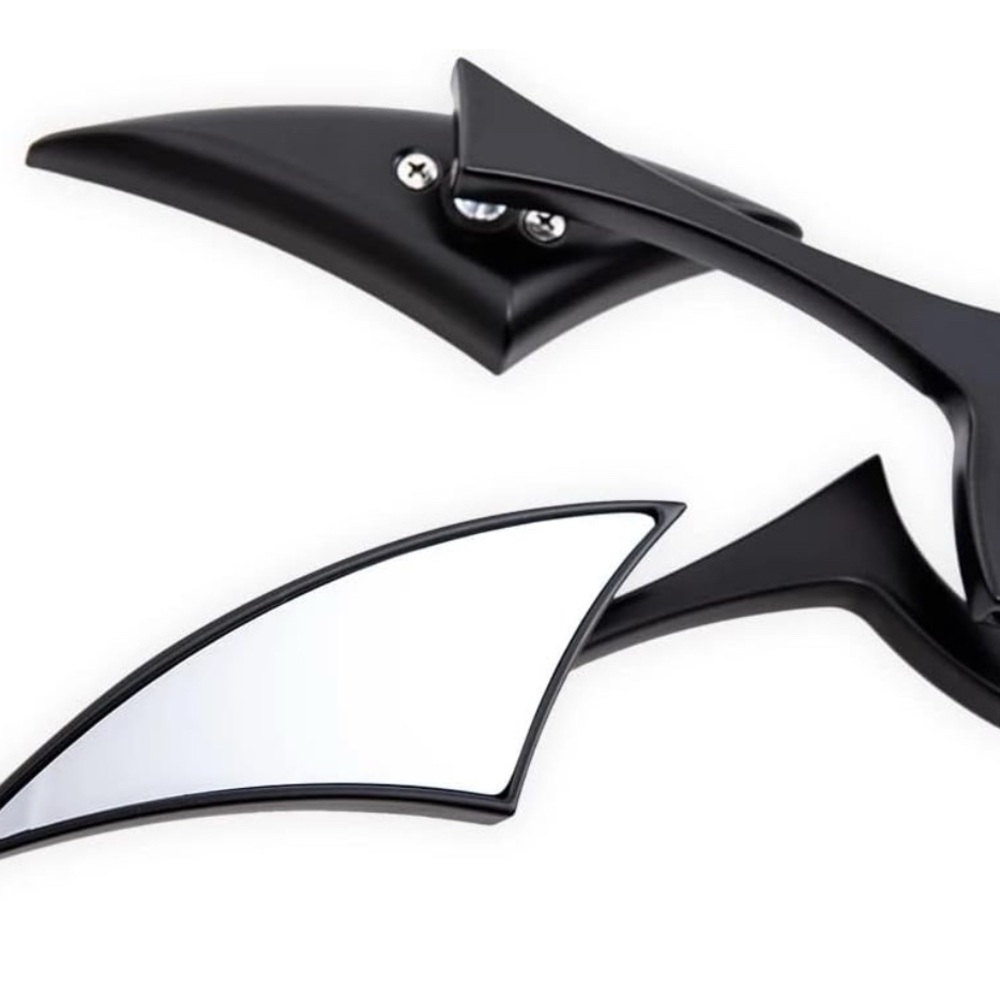 Black Motorcycle Rearview Mirrors - Picture 4 of 10